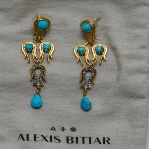 ALEXIS BITTAR Turquoise Chandelier Earrings